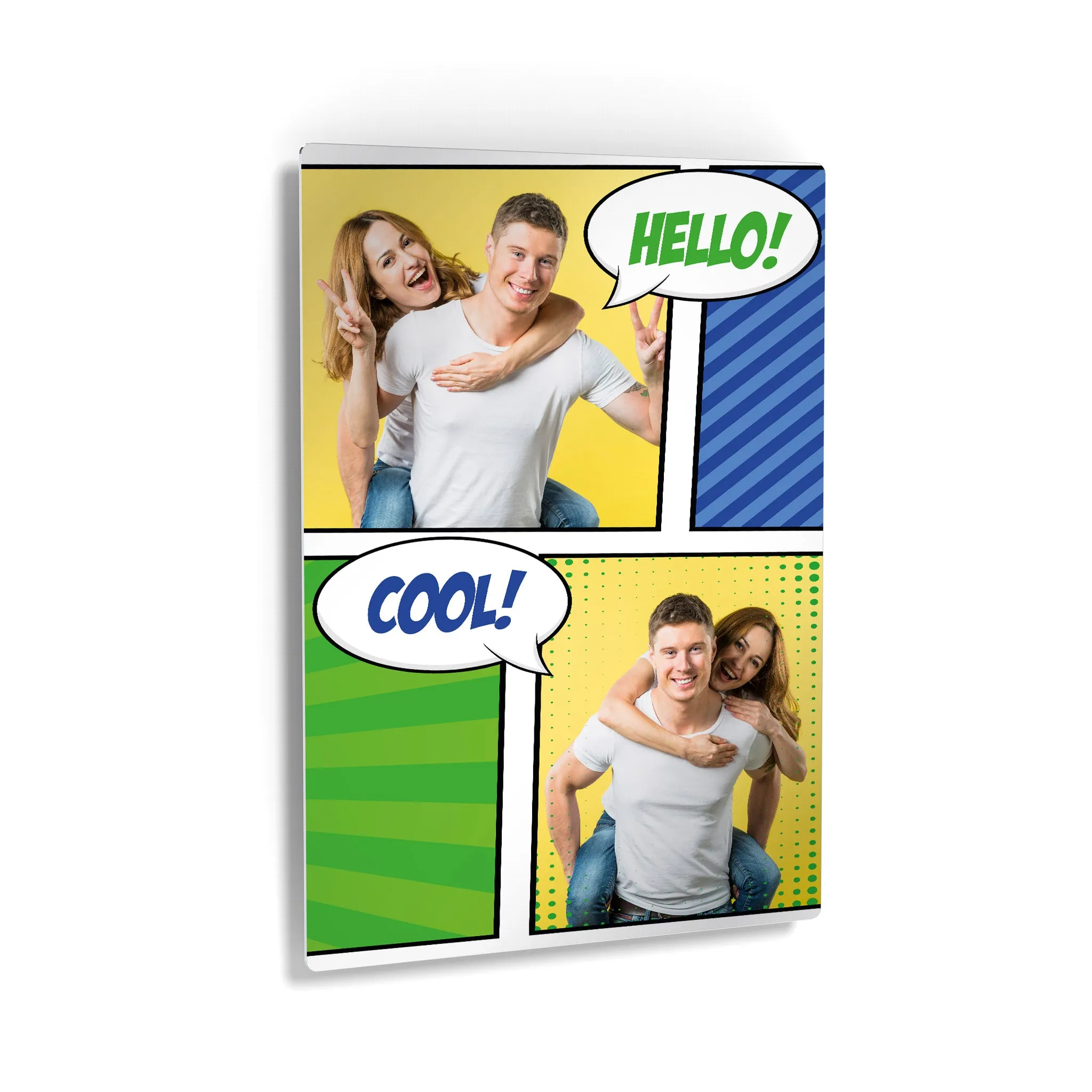 Personalized Gift Wall Art Pop Art Custom Photo Collage with Customized Speech Bubble