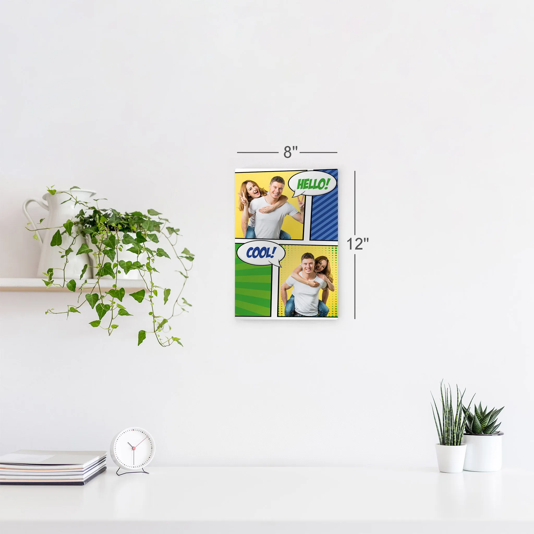 Personalized Gift Wall Art Pop Art Custom Photo Collage with Customized Speech Bubble