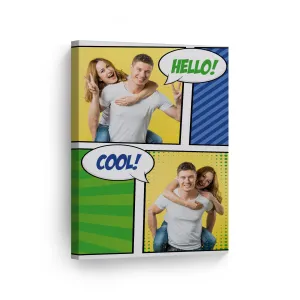 Personalized Gift Wall Art Pop Art Custom Photo Collage with Customized Speech Bubble
