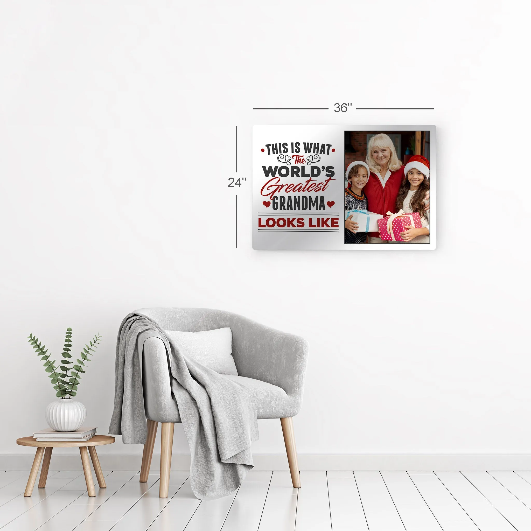 Personalized Mother Gift Wall Art Custom Photo This is What the World's Greatest Grandma Looks Like