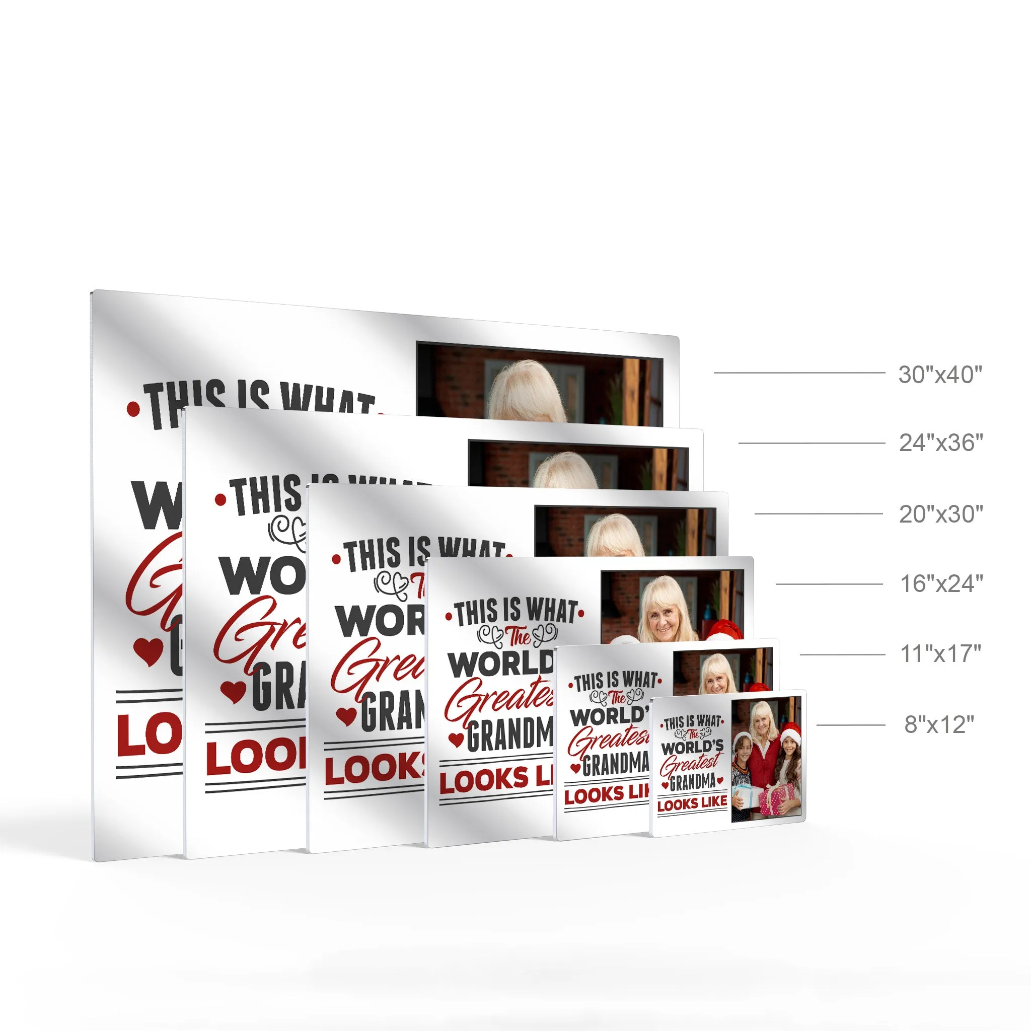 Personalized Mother Gift Wall Art Custom Photo This is What the World's Greatest Grandma Looks Like