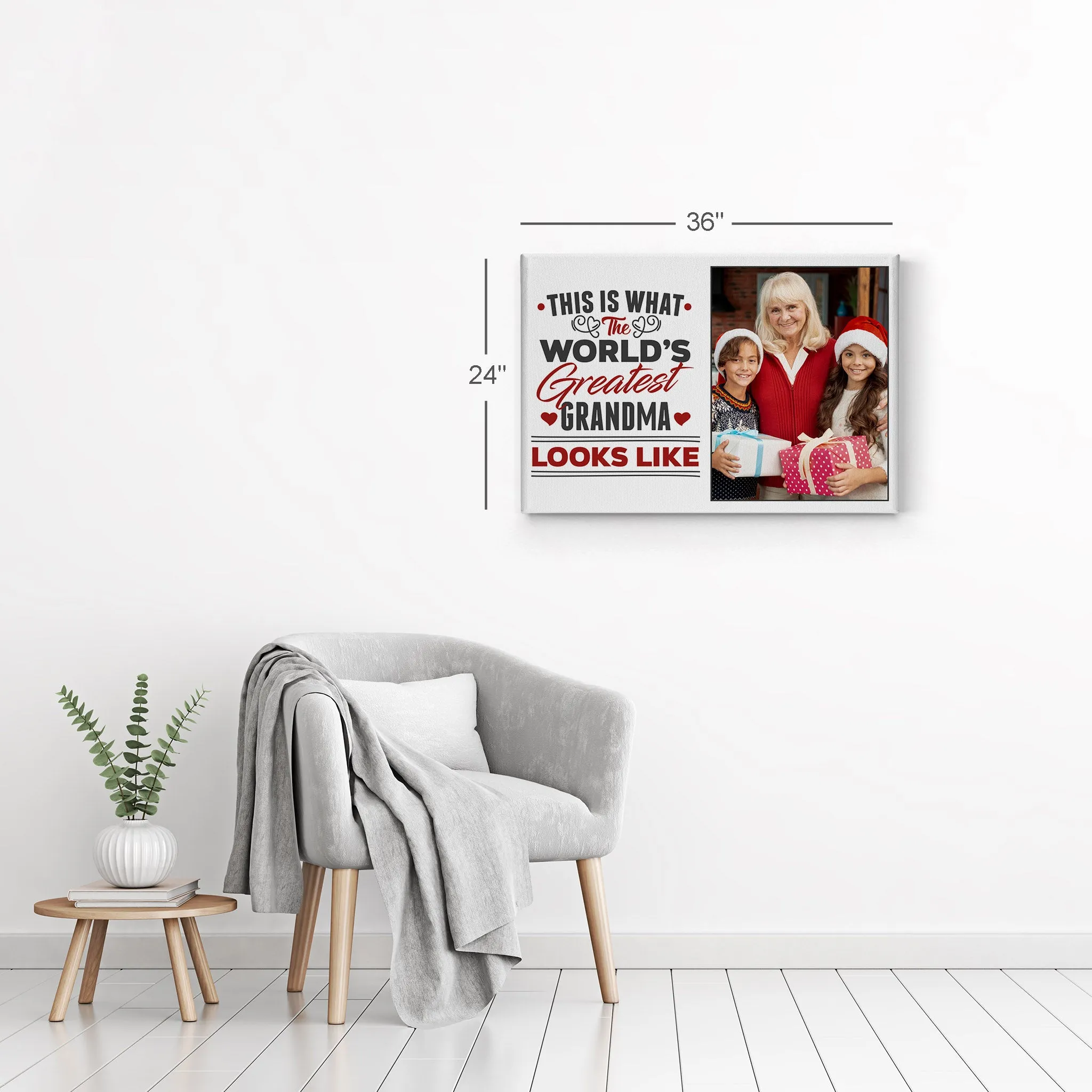 Personalized Mother Gift Wall Art Custom Photo This is What the World's Greatest Grandma Looks Like