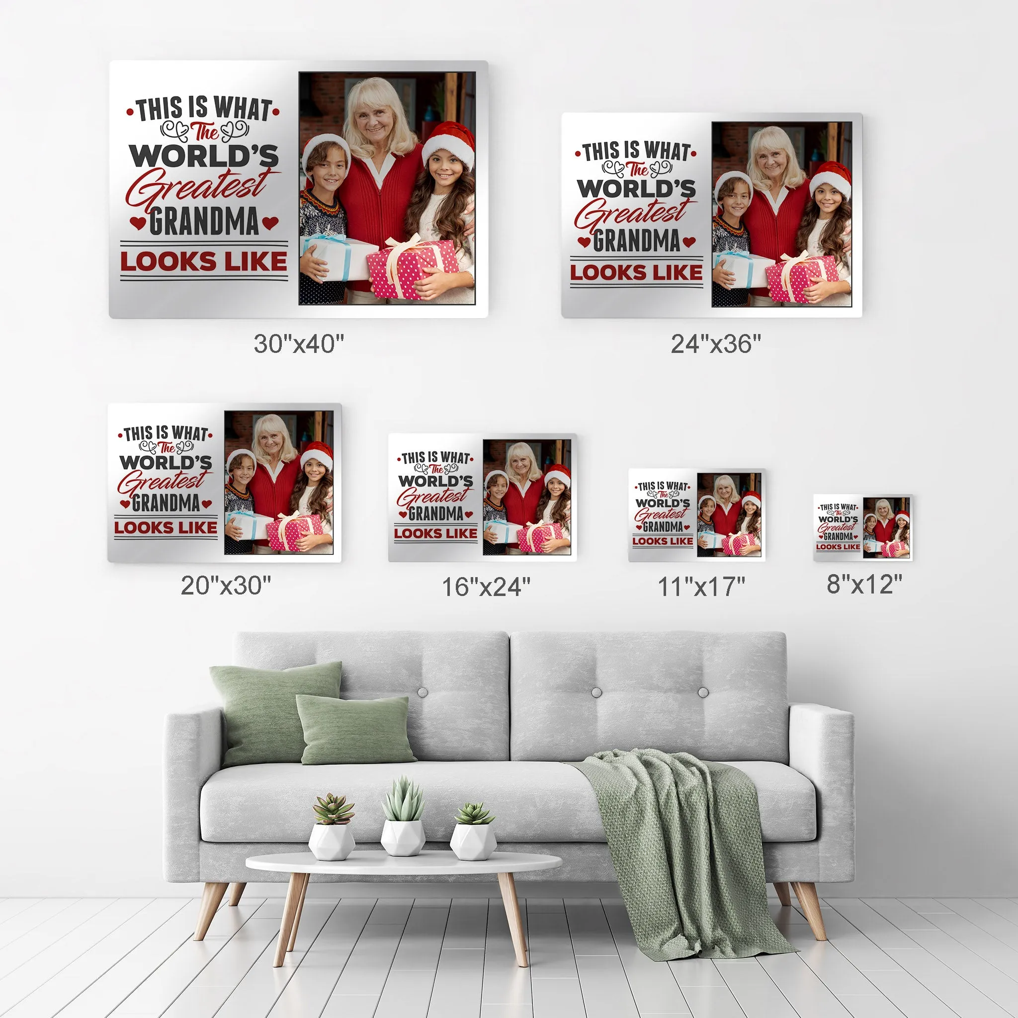 Personalized Mother Gift Wall Art Custom Photo This is What the World's Greatest Grandma Looks Like