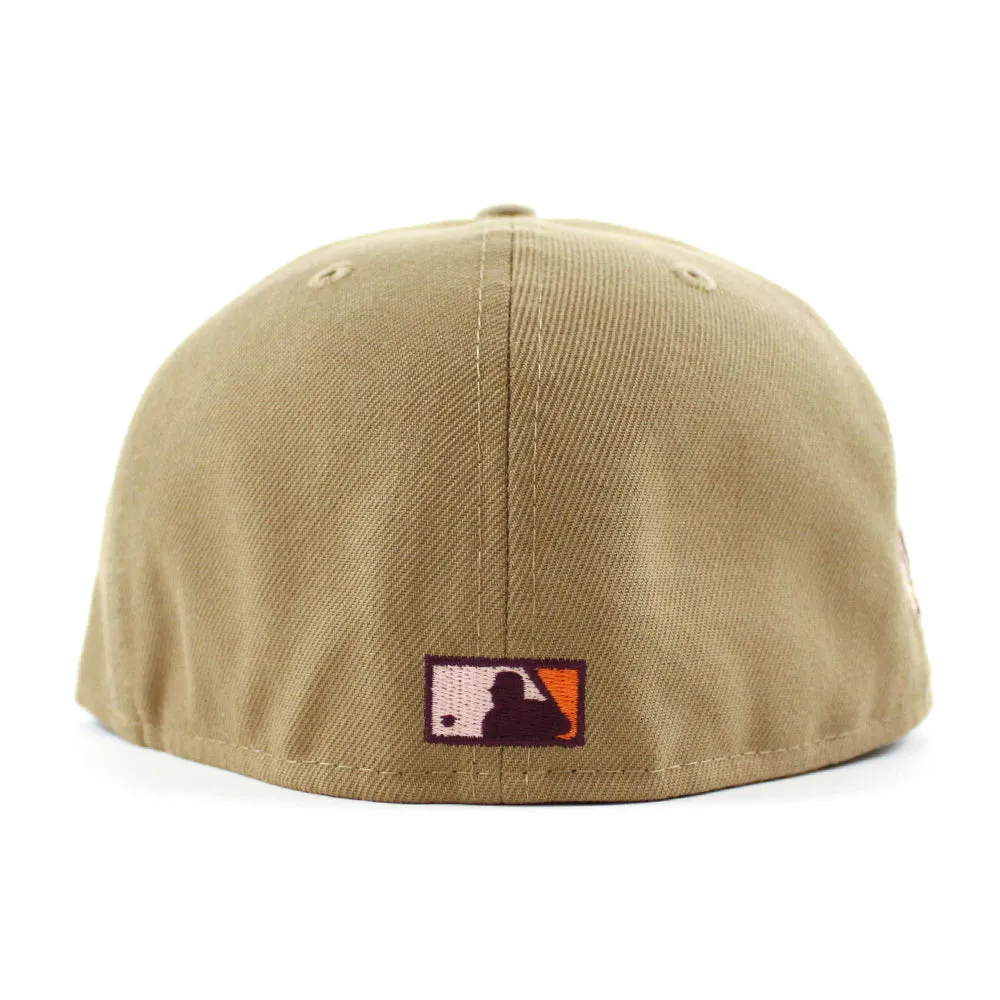 Philadelphia Phillies 1996 All Star Game 59Fifty New Era Fitted Hat (Khaki Camel Pink Under Brim)