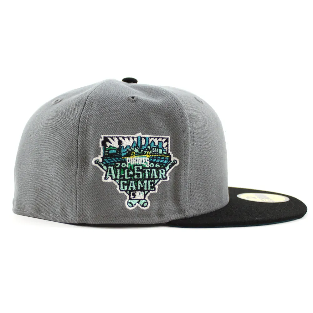 Philadelphia Phillies 2006 All Star Game 59Fifty New Era Fitted Hats (GITD Storm Gray Black Teal Under Brim)