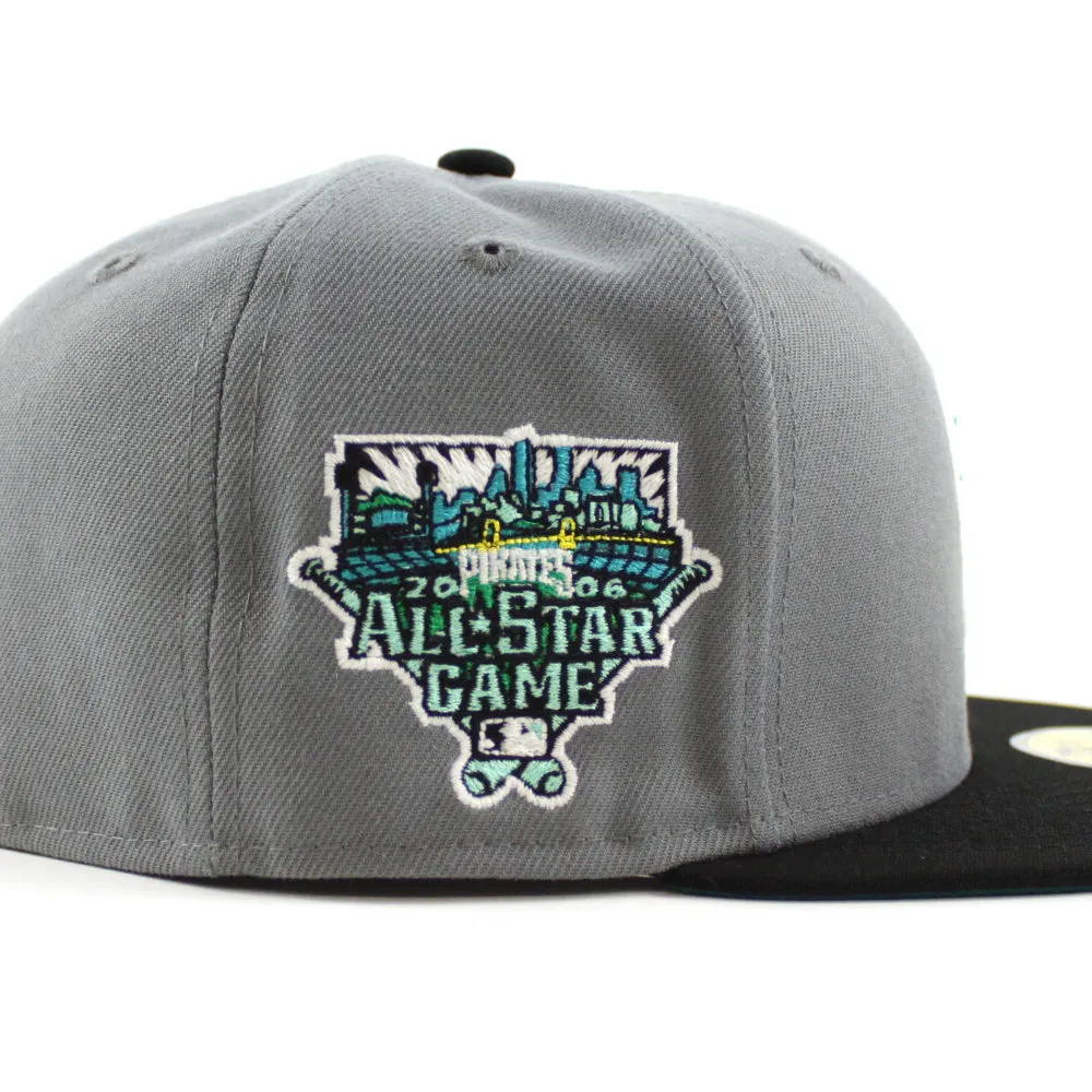 Philadelphia Phillies 2006 All Star Game 59Fifty New Era Fitted Hats (GITD Storm Gray Black Teal Under Brim)