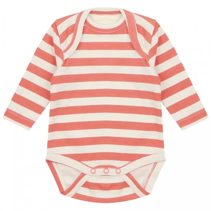 Piccalilly | Spicy Orange Stripe Baby Bodysuit