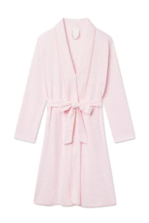 Pima Robe in English Rose Stripe