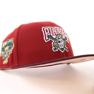 Pittsburgh Pirates 2006 All Star Game 59Fifty New Era Fitted Hat (Glow in the Dark H Red Maroon Blush Sky Under Brim)