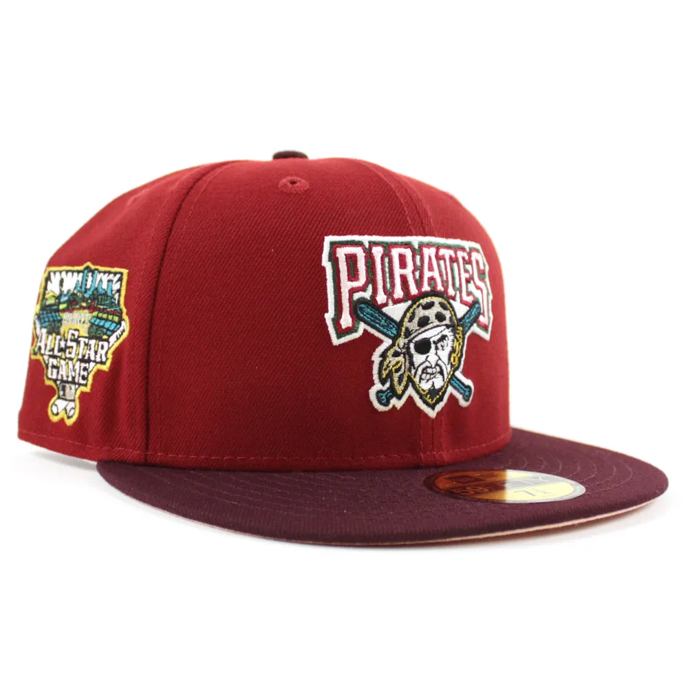 Pittsburgh Pirates 2006 All Star Game 59Fifty New Era Fitted Hat (Glow in the Dark H Red Maroon Blush Sky Under Brim)
