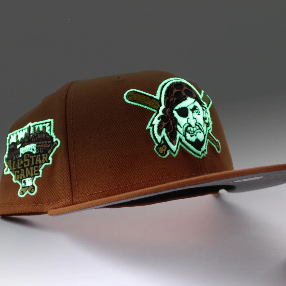 Pittsburgh Pirates 2006 All Star Game New Era 59Fifty Fitted Hat (GITD Orange Gray Under Brim)