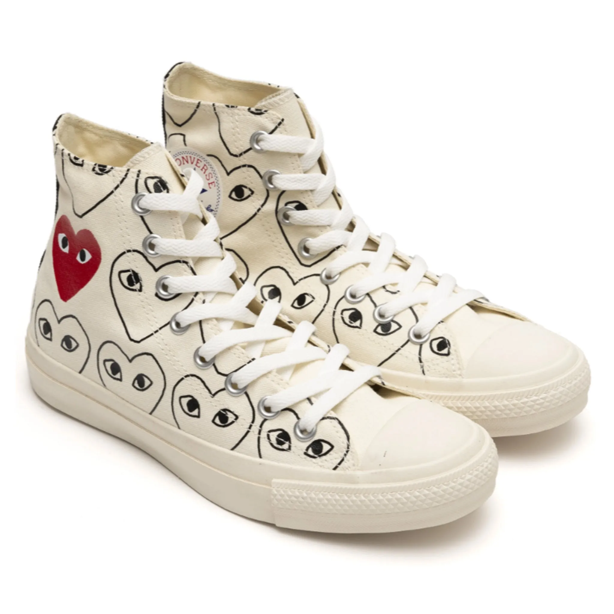 PLAY COMME des GARÇONS Converse Chuck Taylor Hi (White)