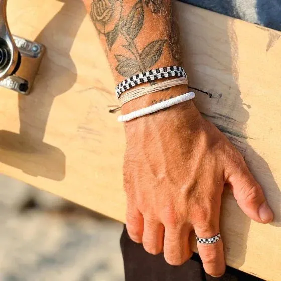 Pura Vida Woven Seed Beach Checkerboard Bracelet