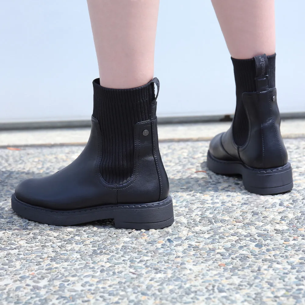 Roma Knitted-Sock Ice-Grip Boots (Nero)