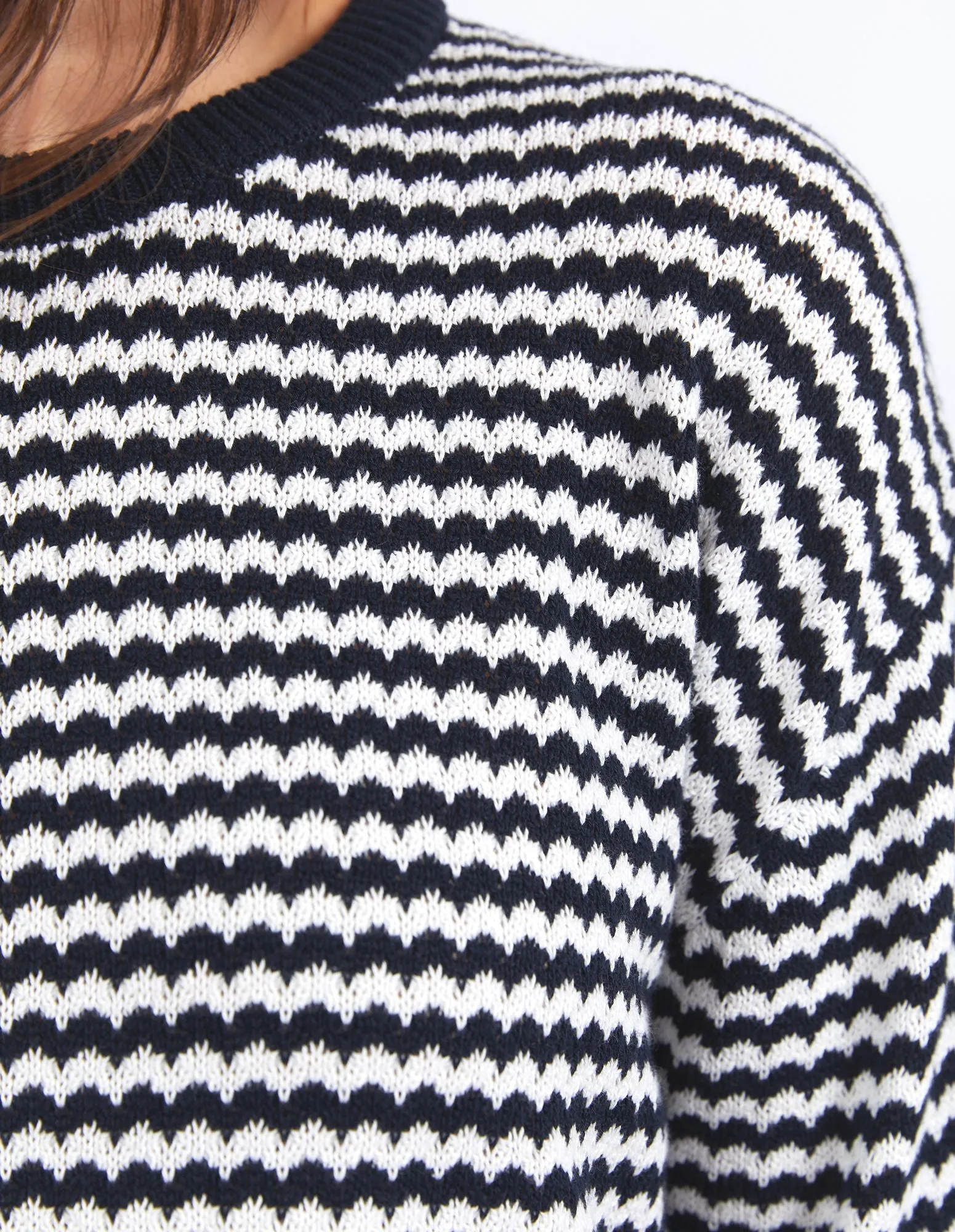 Rosie Stripe Knit - Navy/White