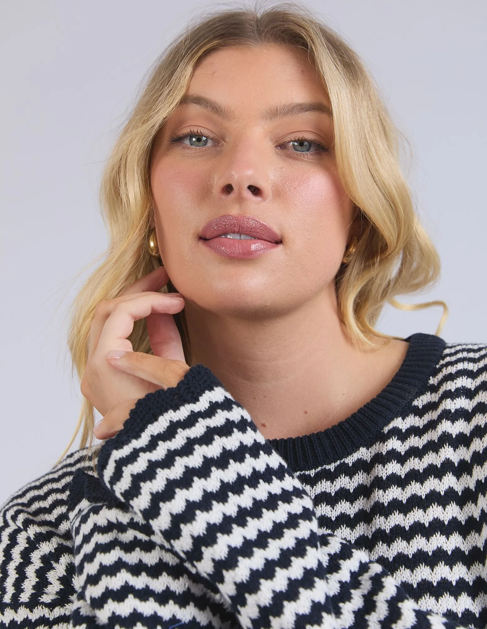 Rosie Stripe Knit - Navy/White
