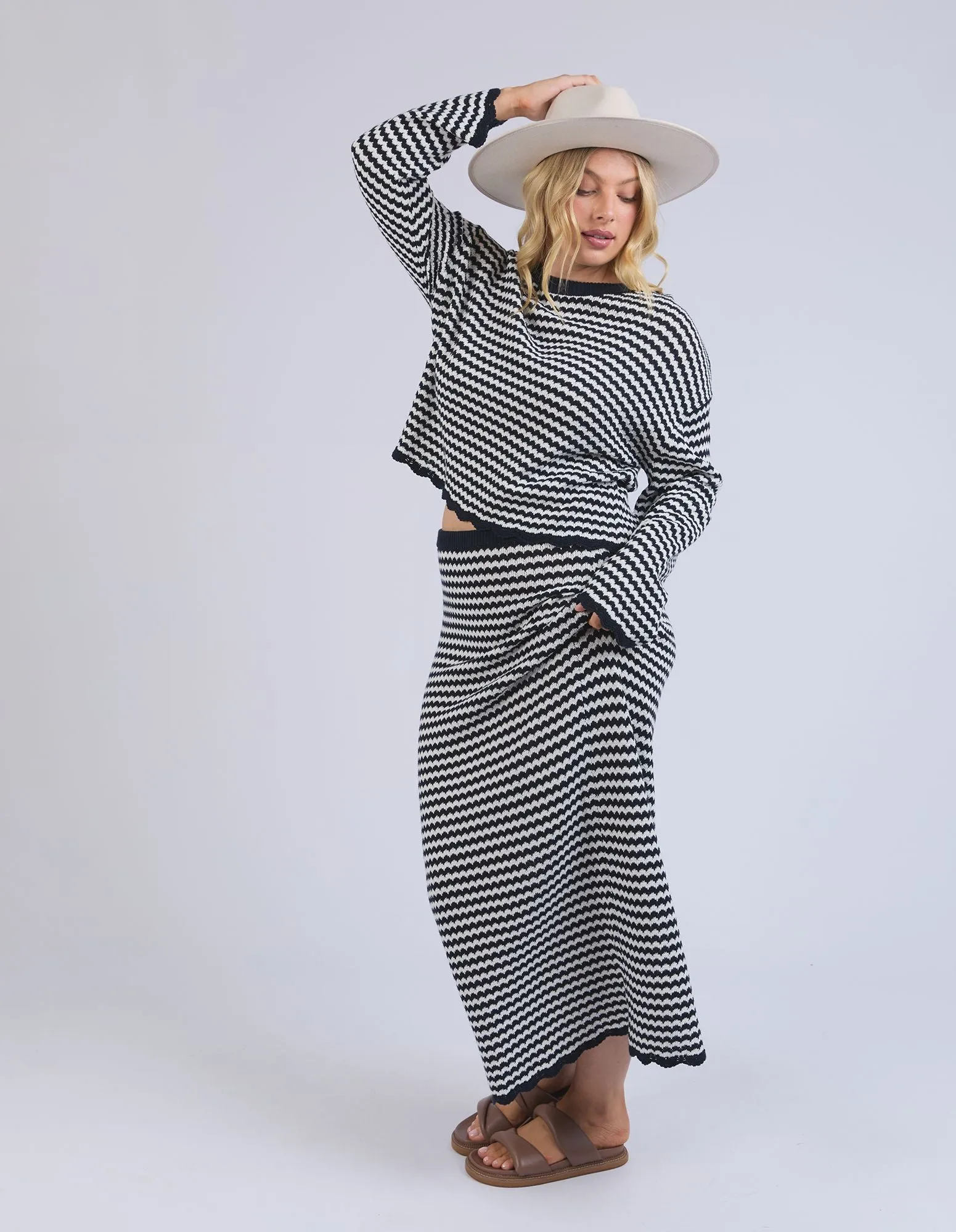 Rosie Stripe Knit - Navy/White