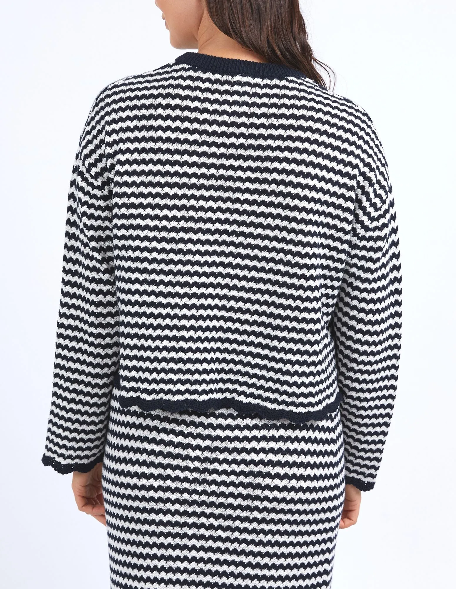 Rosie Stripe Knit - Navy/White