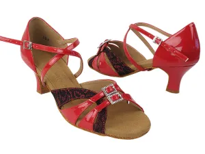 S92307 257 Red Black Lace_264 Red Patent