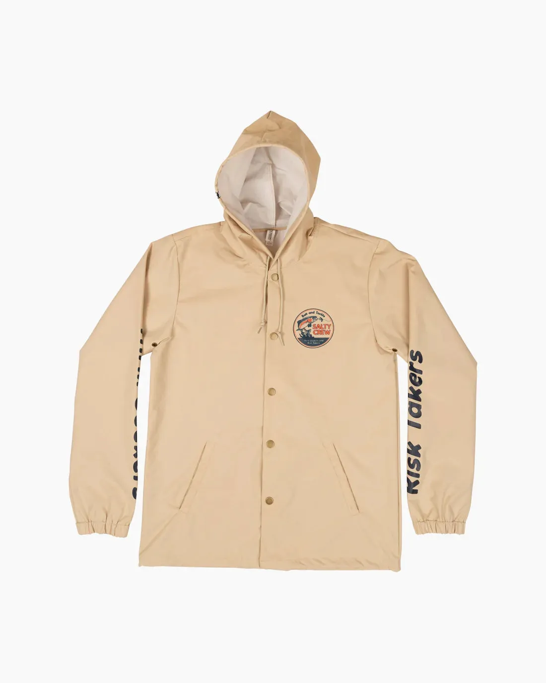 Salty Crew Fly Guy Snap Jacket Cream