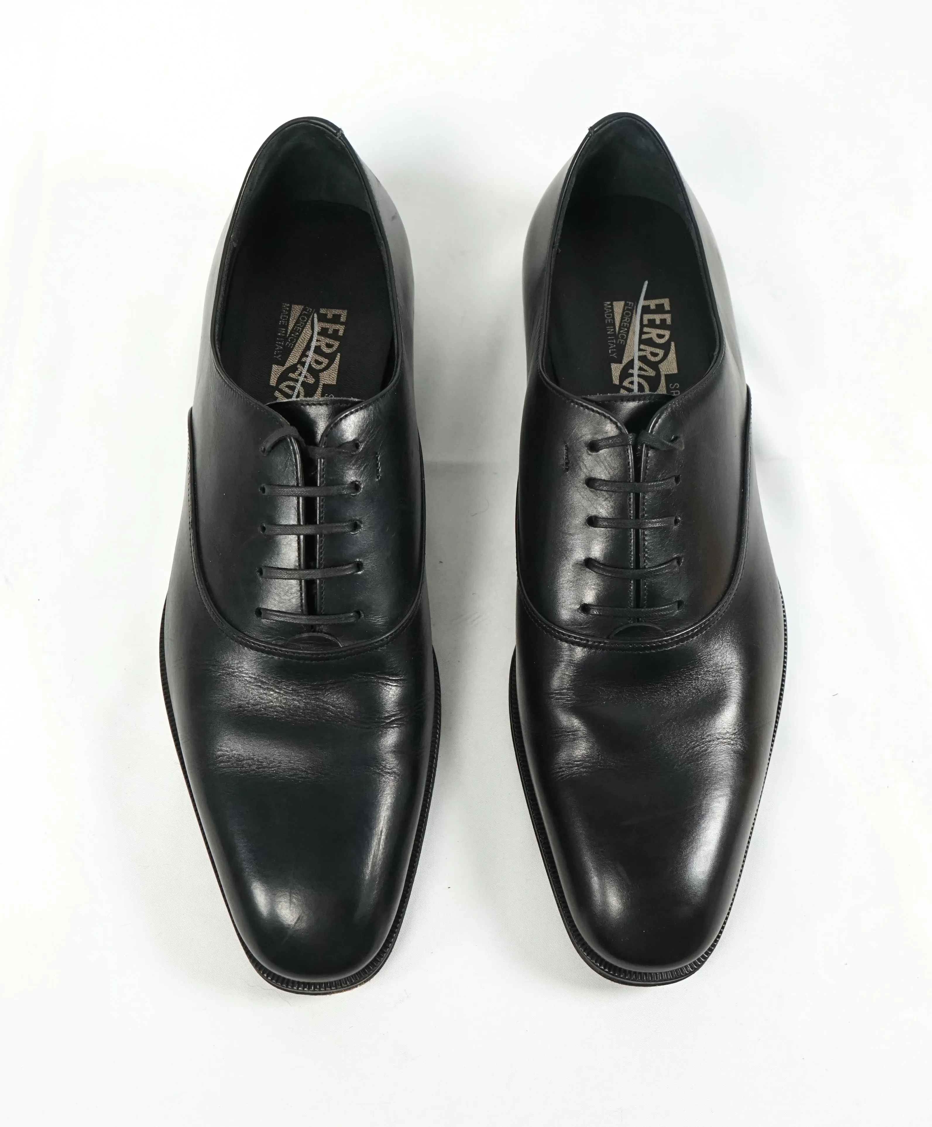 SALVATORE FERRAGAMO - “ Fedele” Black Oxford W Leather Sole - 8 D
