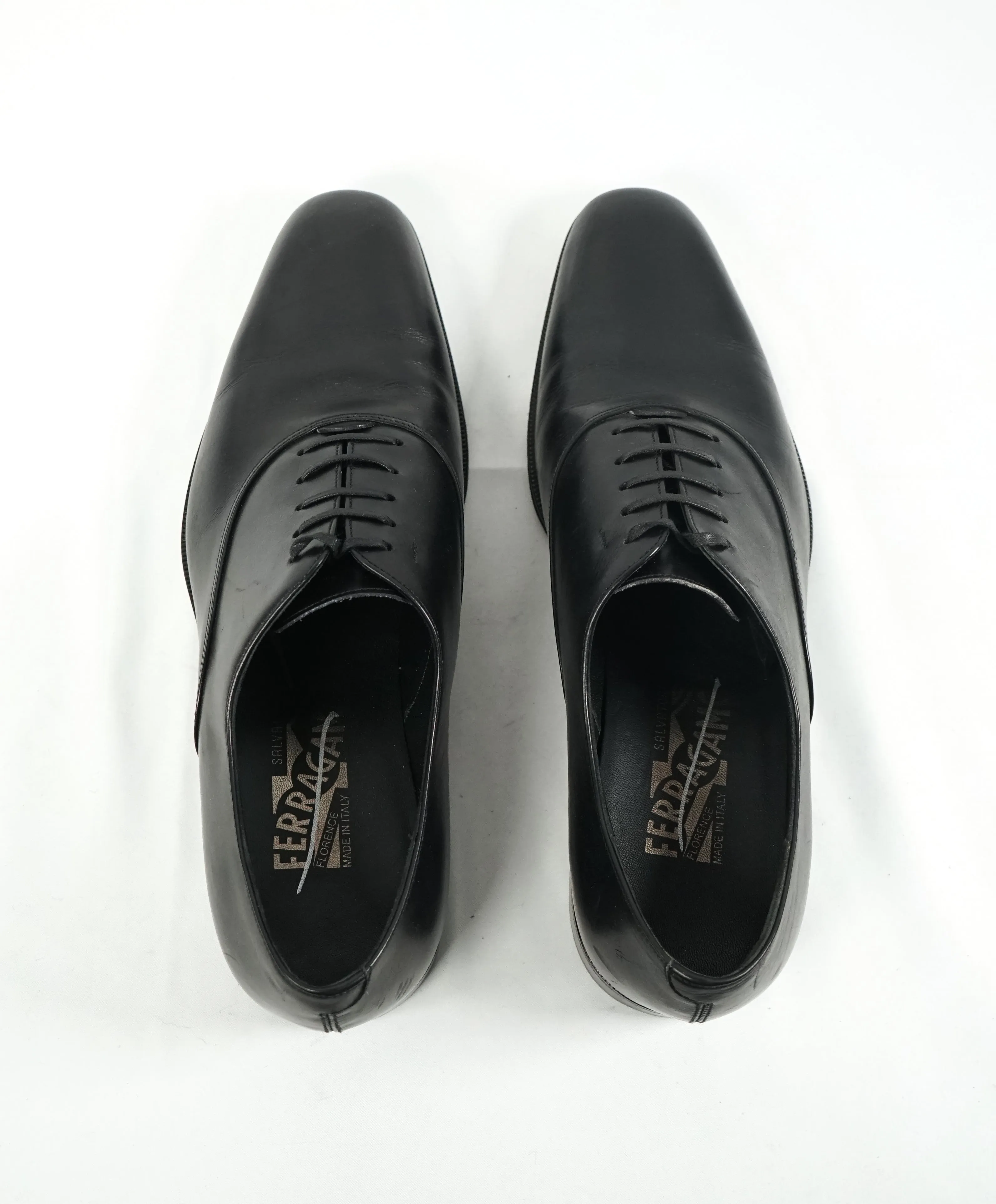 SALVATORE FERRAGAMO - “ Fedele” Black Oxford W Leather Sole - 8 D
