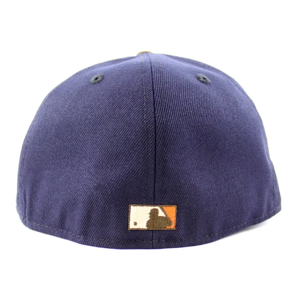 San Diego Padres 2016 All-Star Game New Era Fitted 59Fifty Hat (GITD Navy Brown Khaki Under Brim)