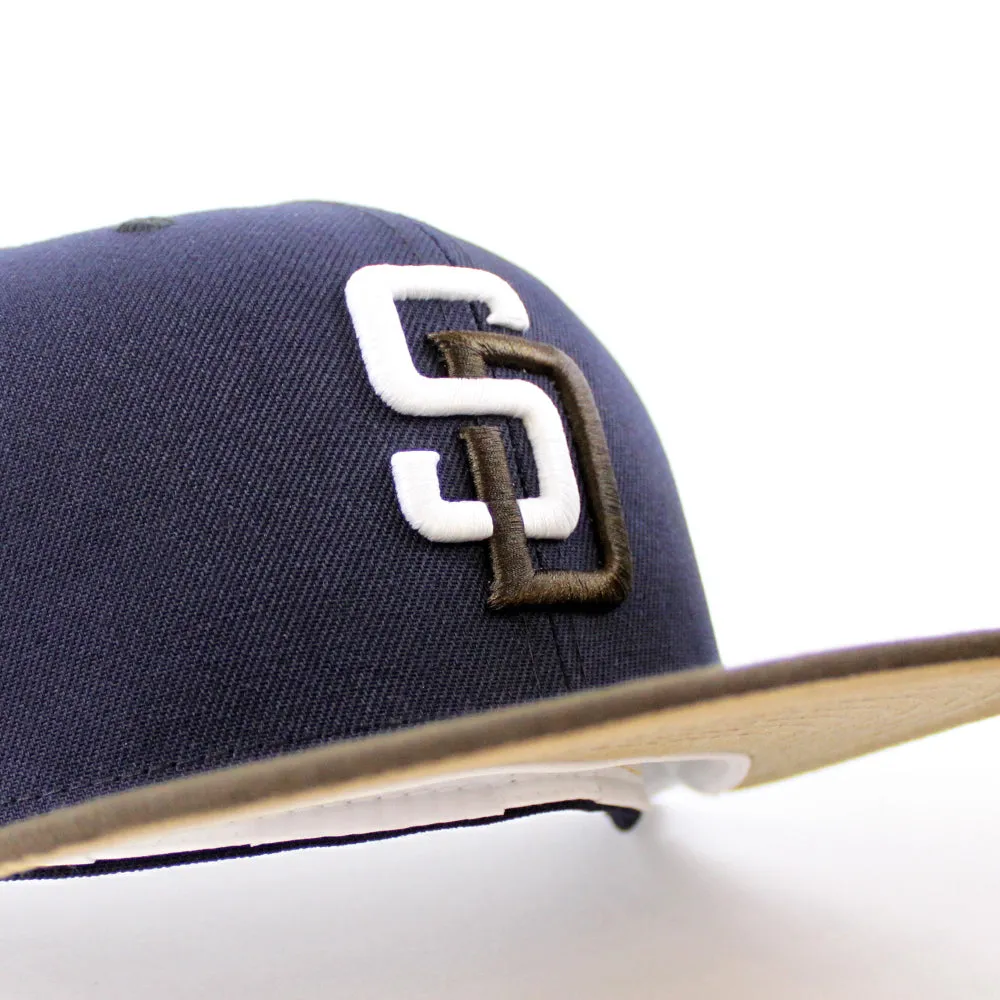 San Diego Padres 2016 All-Star Game New Era Fitted 59Fifty Hat (GITD Navy Brown Khaki Under Brim)