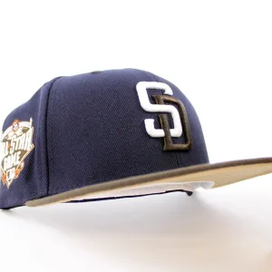 San Diego Padres 2016 All-Star Game New Era Fitted 59Fifty Hat (GITD Navy Brown Khaki Under Brim)