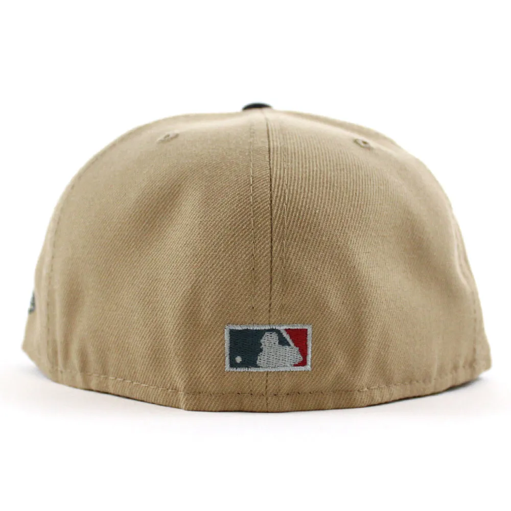 San Francisco Giants 2007 ALL STAR GAME New Era 59Fifty Fitted Hat (Glow in the Dark CAMEL NIGHT SHIFT NAVY PINE NEEDLE GREEN Under Brim)