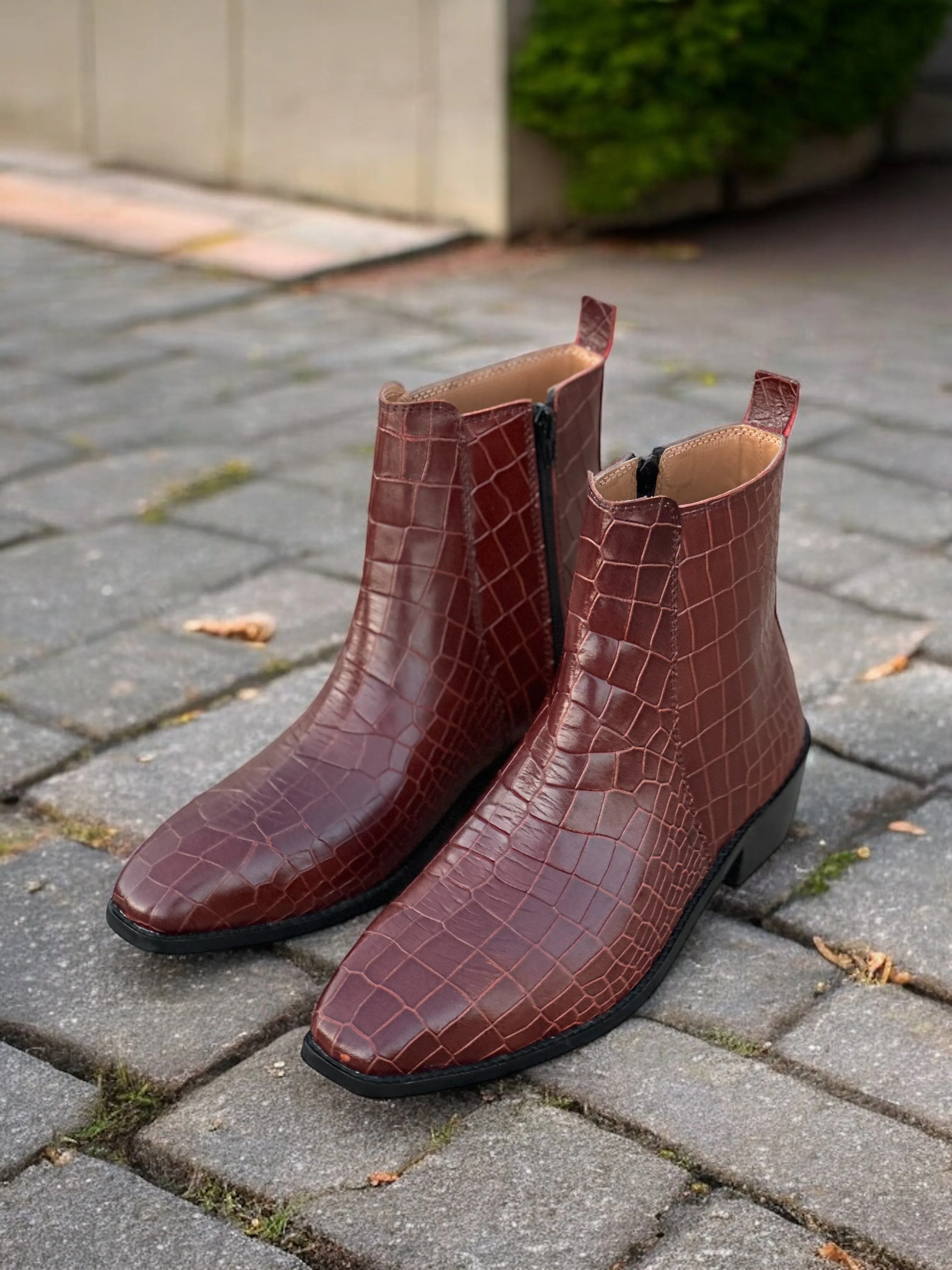 Savage Croc Chelsea Boots