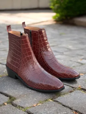Savage Croc Chelsea Boots