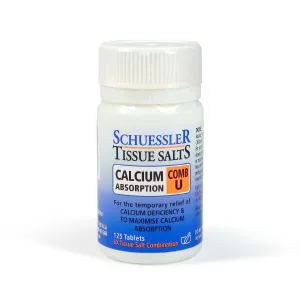 Schuessler Tissue Salts Calcium Absorption Comb U 125 Tablets