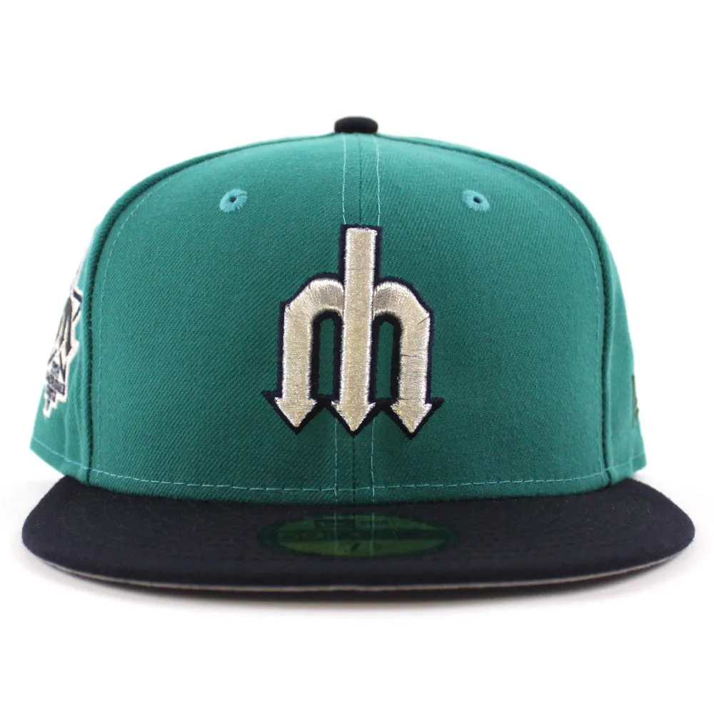Seattle Mariners 1979 All Star Game New Era 59Fifty Fitted Hat (GITD Aqua Navy Gray Under Brim)