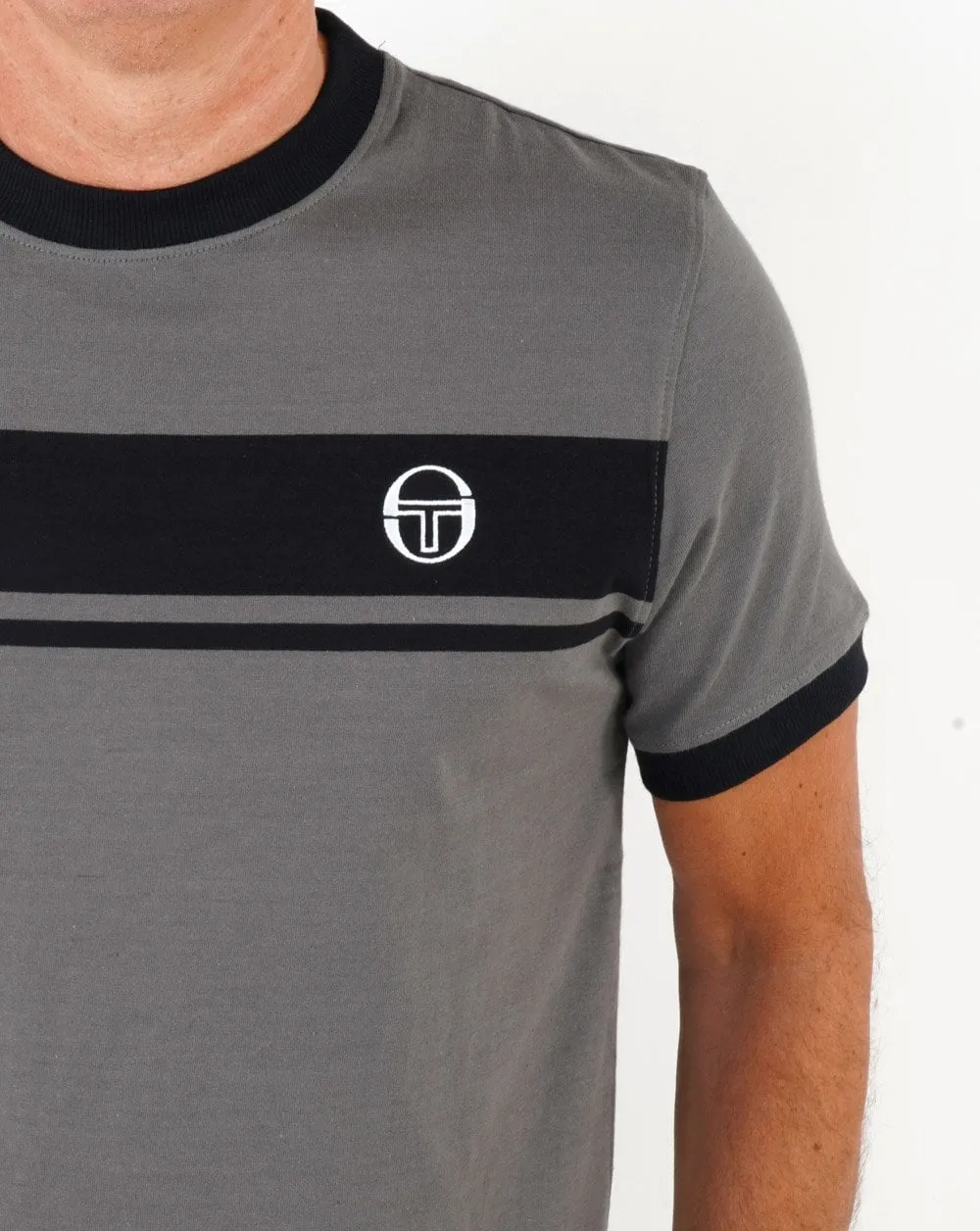 Sergio Tacchini Master T-Shirt Charcoal Grey/Black