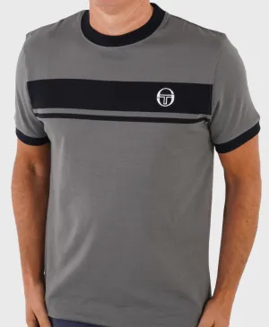 Sergio Tacchini Master T-Shirt Charcoal Grey/Black