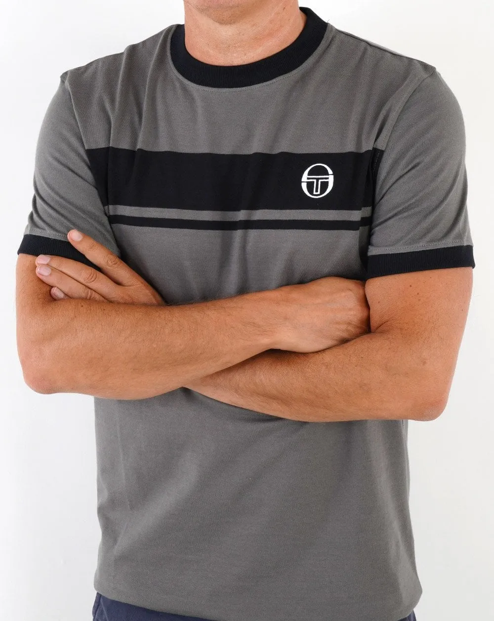 Sergio Tacchini Master T-Shirt Charcoal Grey/Black