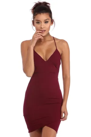 Sheath Burgundy Straps Deep V-neck Mini Short Homecoming Dresses