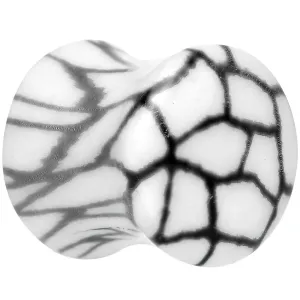 Snake Skin Glow in the Dark Saddle Plug 2 Gauge to 1 Inch