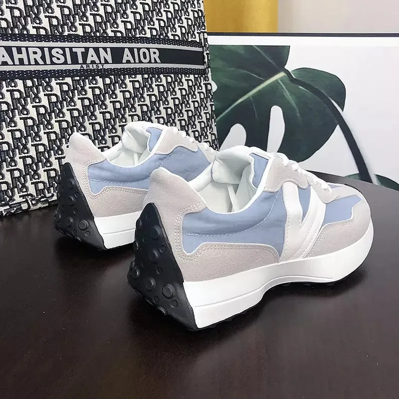 Sneakers Women V Shape White Sports Shoes