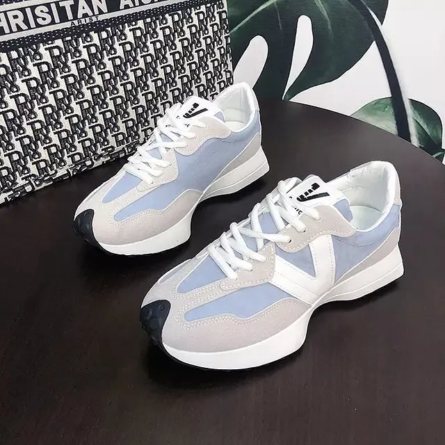 Sneakers Women V Shape White Sports Shoes