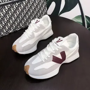 Sneakers Women V Shape White Sports Shoes