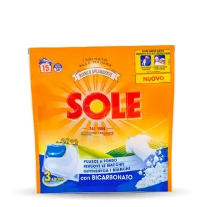 Sole Detersivo Lavatrice in Capsule Con Bicarbonato Da 15 Lavaggi