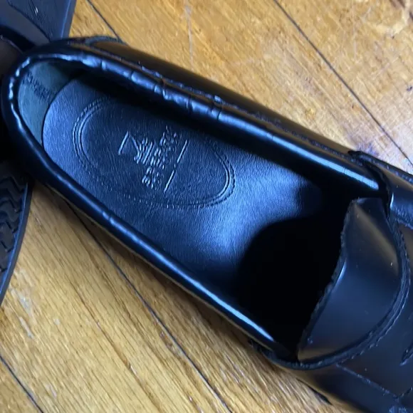 Sperry Leather black Topsider big kids pennyloafer