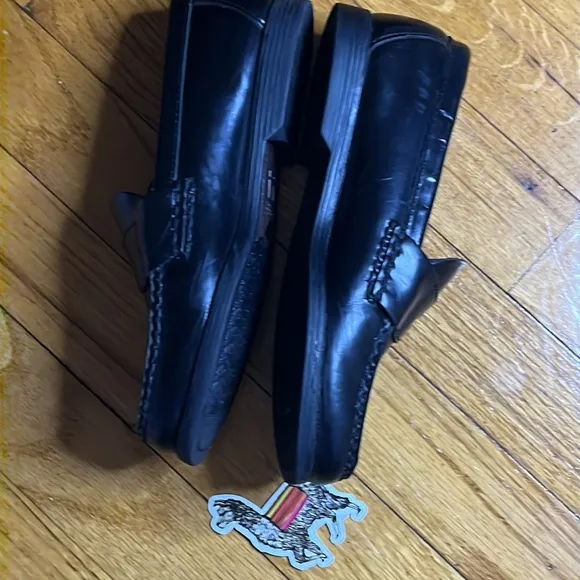 Sperry Leather black Topsider big kids pennyloafer