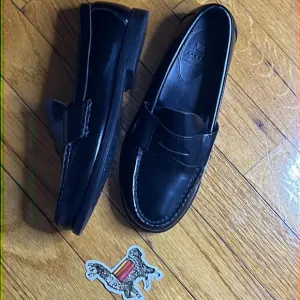 Sperry Leather black Topsider big kids pennyloafer