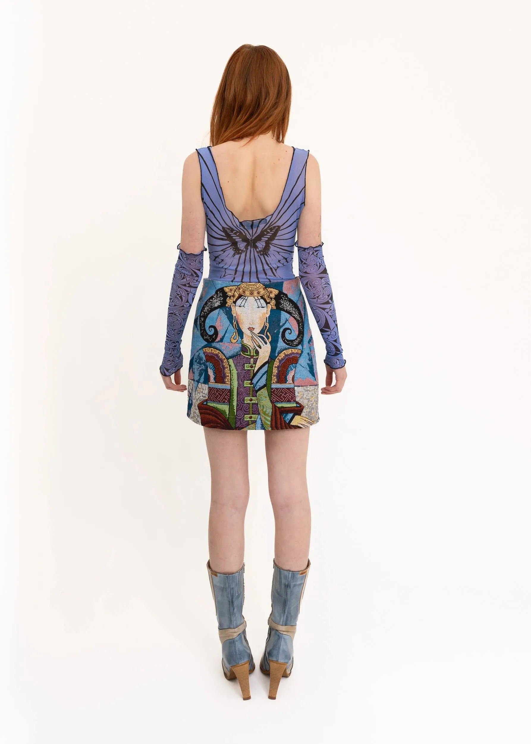 Spiral Screen Printed Gloves/ Arm Warmers