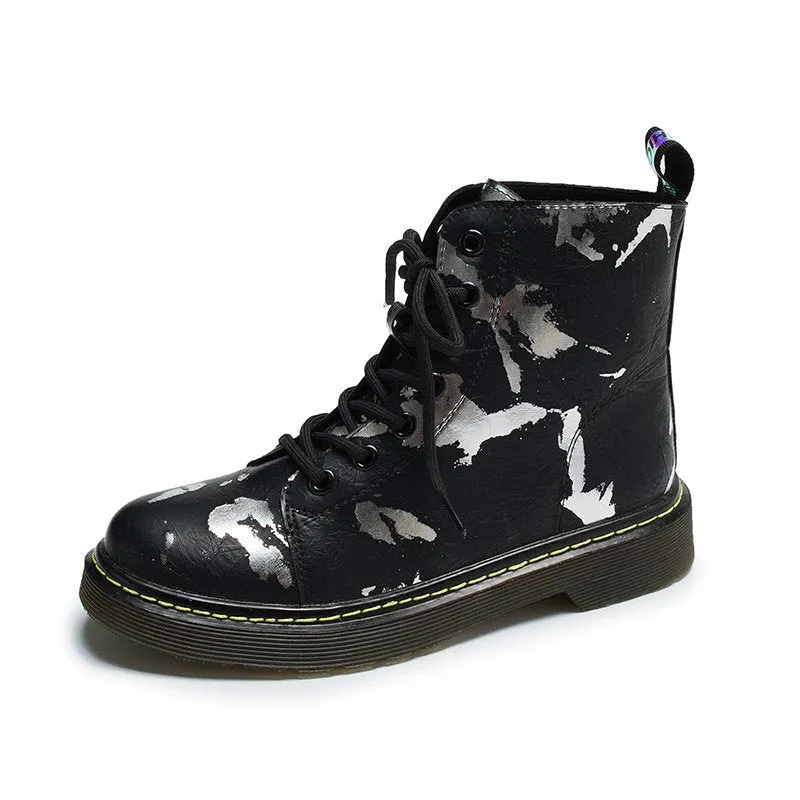 Spring And Autumn Single Boots Thick-Soled Ankle Boots