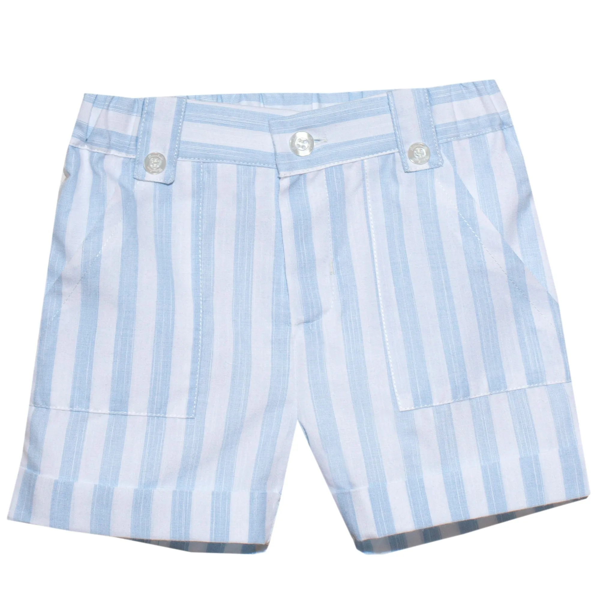 SS20 Patachou Boys Blue & White Stripe Short Set