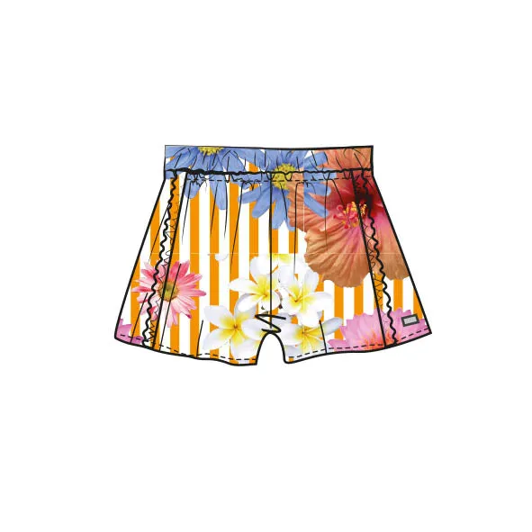 SS22 Happy Calegi Girls Demi Flower Shorts Set